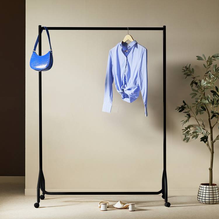 Argos Home Heavy Duty Single 4 Feet Clothes Rail- Black 0