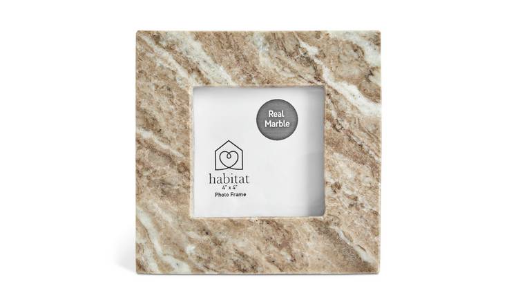 Habitat Marble Picture Frame - 4x4"