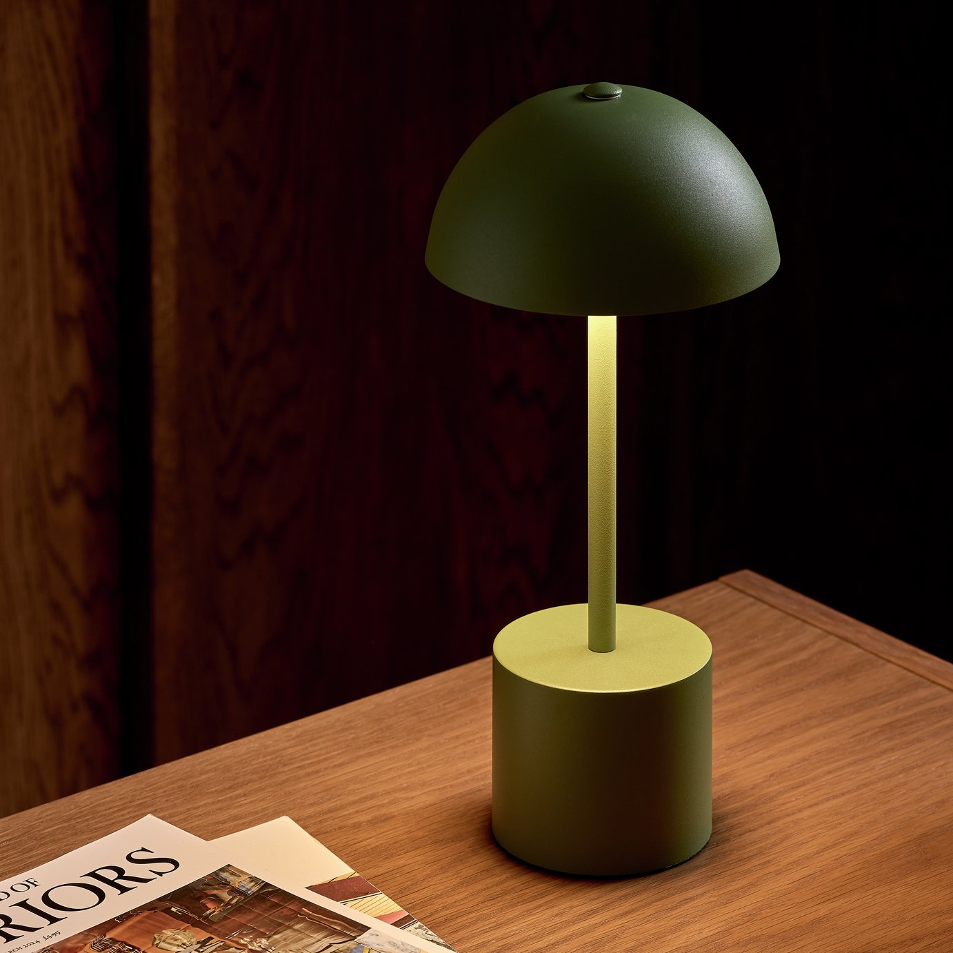 Habitat Rechargeable Mushroom LED Table Lamp - Green