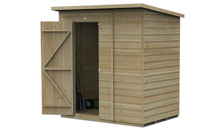 Forest Beckwood Shiplap Windowless Pent Shed - 6 x 4ft