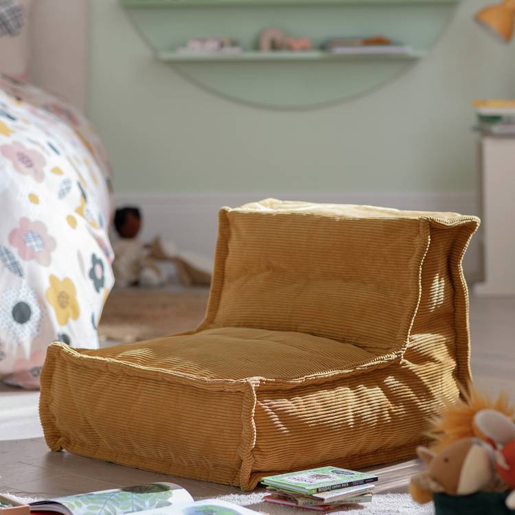 Habitat Kids Mini Estelle Cord Beanbag - Mustard 0