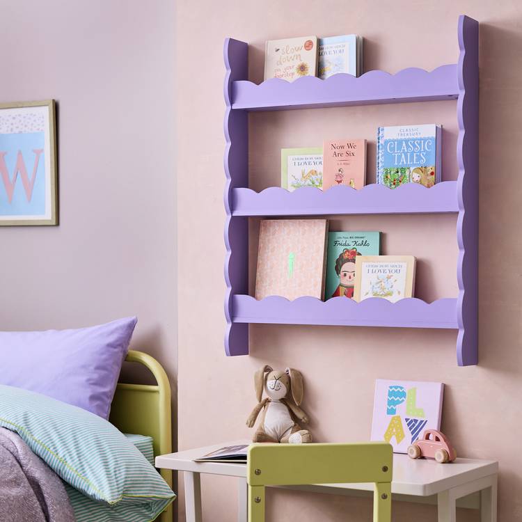 Habitat Kids Flo Wavy Wall Mounted Storage - Lilac 0