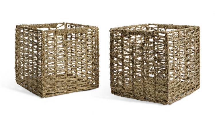 Habitat Set of 2 Seagrass Square Plus Boxes - Natural