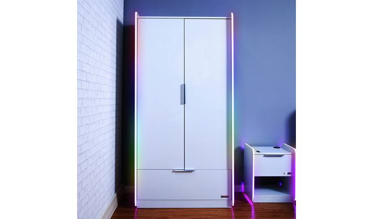 X Rocker Electra 2 Door Wardrobe - White