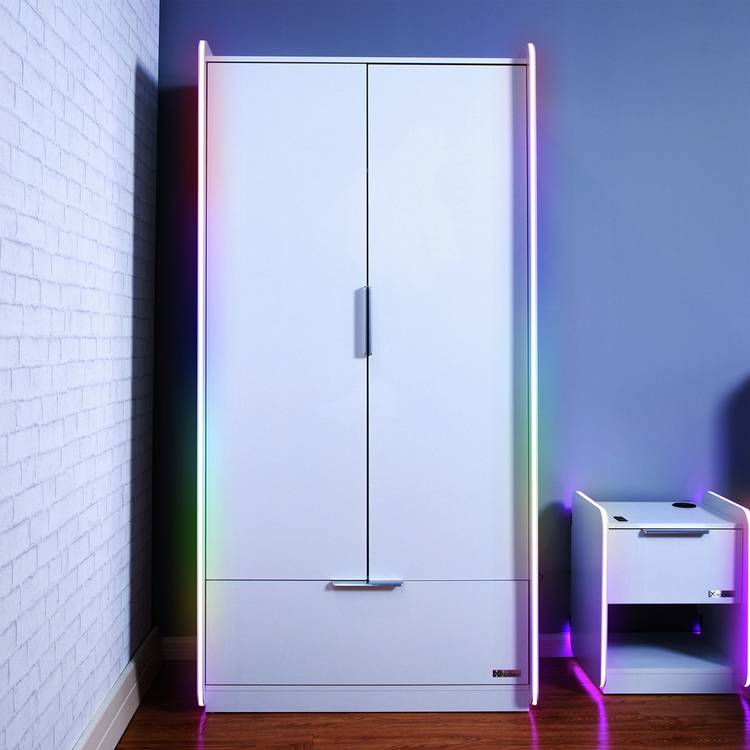 X Rocker Electra 2 Door Wardrobe - White 0