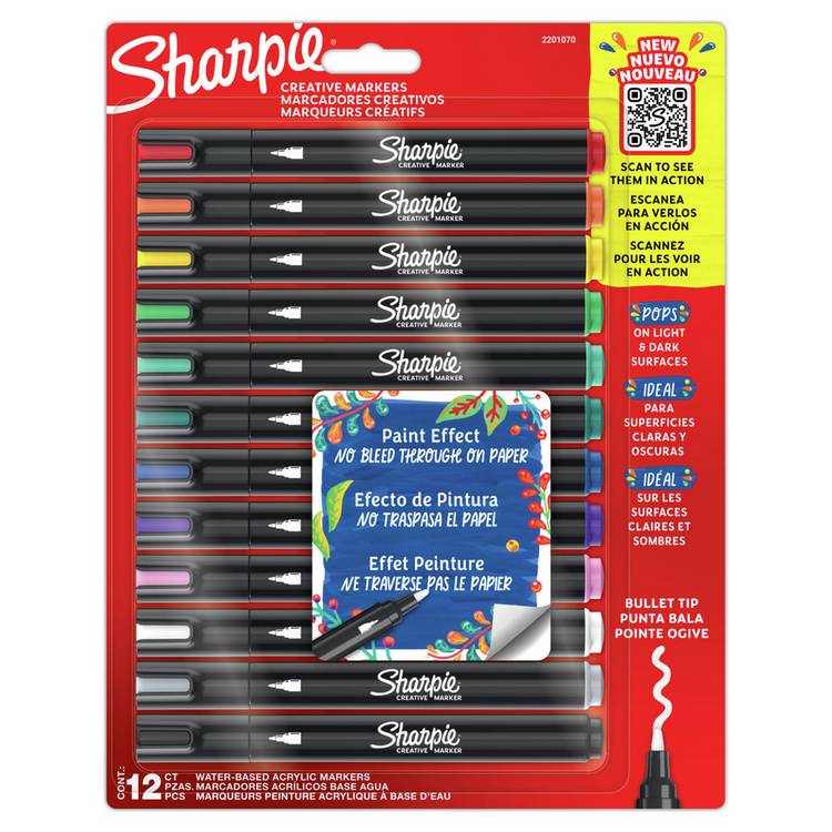 Sharpie Bullet Tip Creative Markers - 12 Pack  0