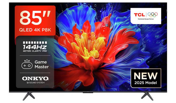 TCL 85 Inch 85P8K-UK Smart 4K UHD HDR QLED TV