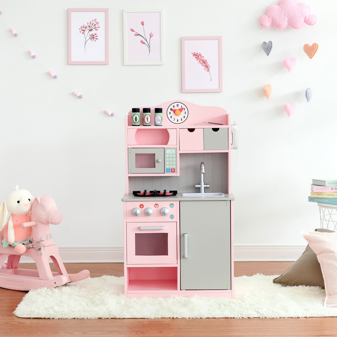teamson pink play kitchen