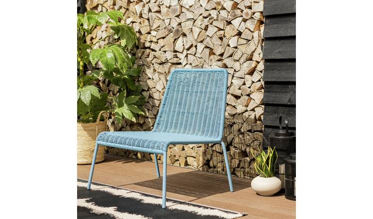 Habitat Sona Rattan Effect Garden Chair - Blue