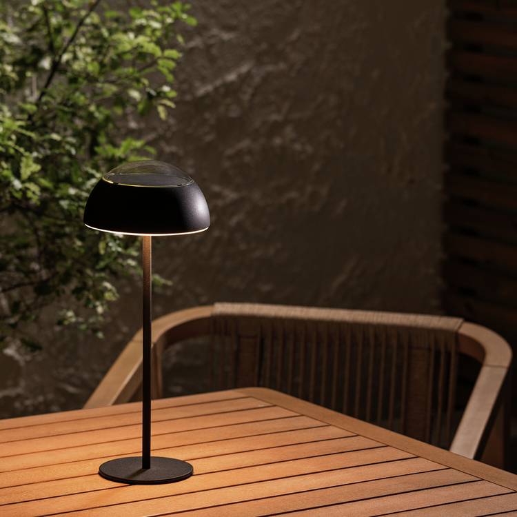 Habitat Solar Black Metal Table Lamp 0