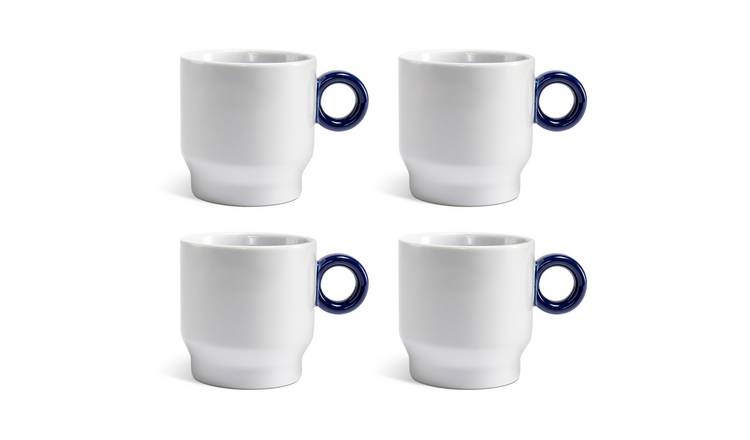 Designed by Sebastian Conran Set of 4 Coffee Cups - Blue