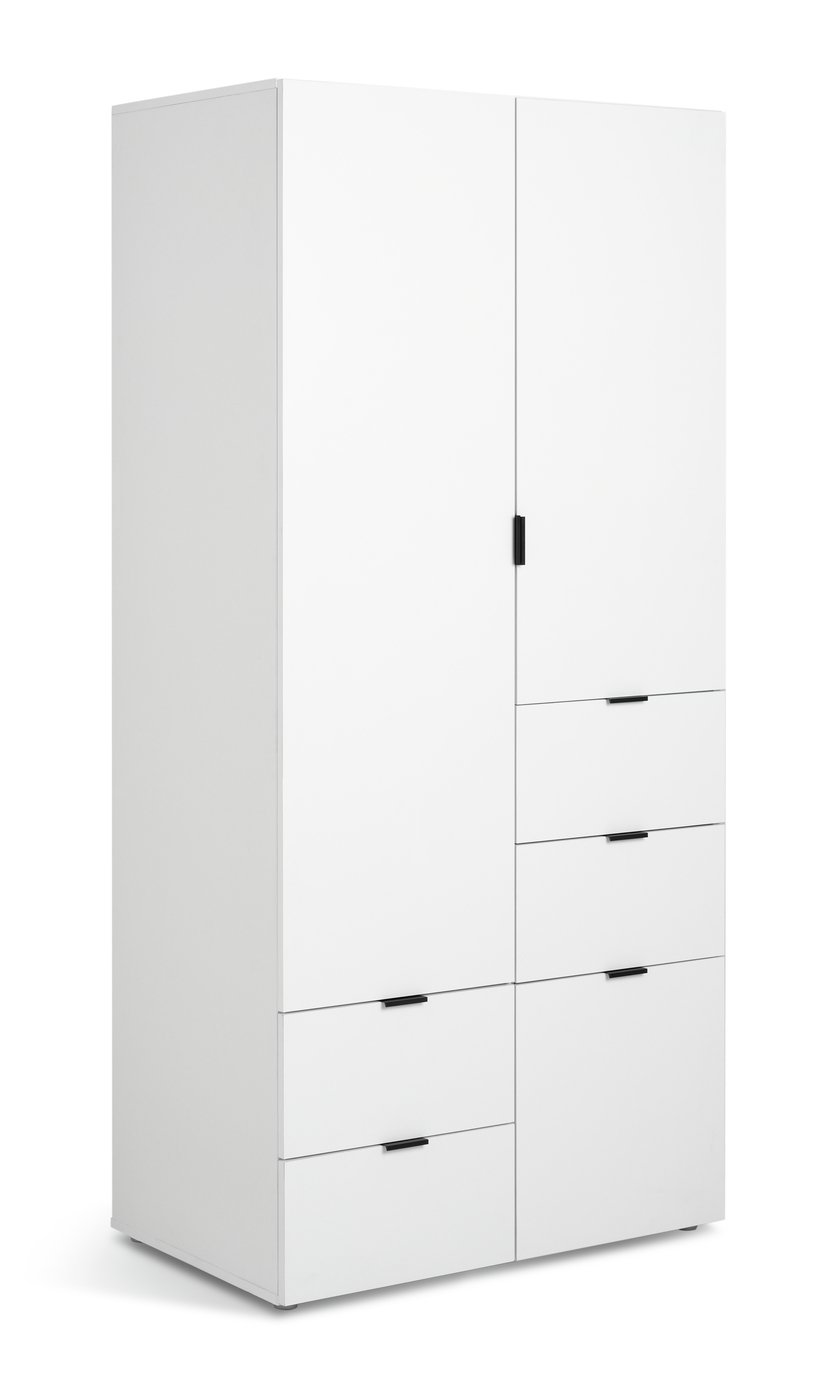Habitat Zeke 2 Door Wardrobe - White