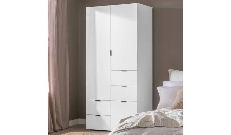 Habitat Zeke 2 Door Wardrobe - White