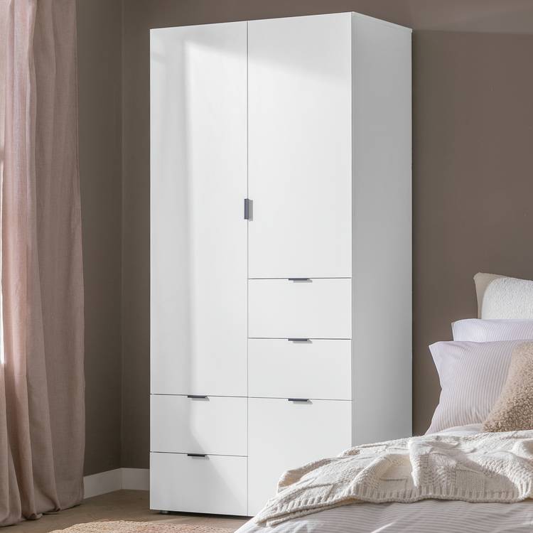 Habitat Zeke 2 Door Wardrobe - White 0