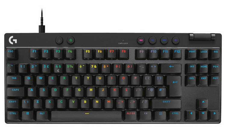 Logitech Pro X TKL RAPID Wired Gaming Keyboard - Black