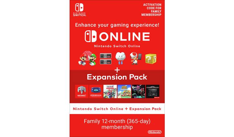 Nintendo Switch Online Family Membership + Expansion Pack