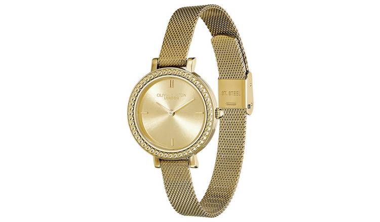 Buy Olivia Burton Gold Coloured Mesh Strap Bracelet Watch Womens watches Argos