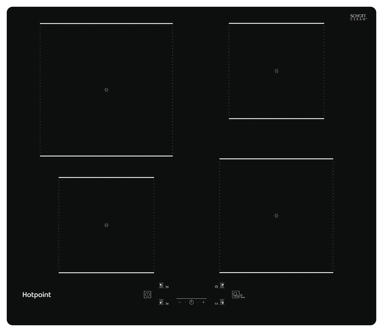 Hotpoint TQ1460SNE Electric Induction Hob - Black