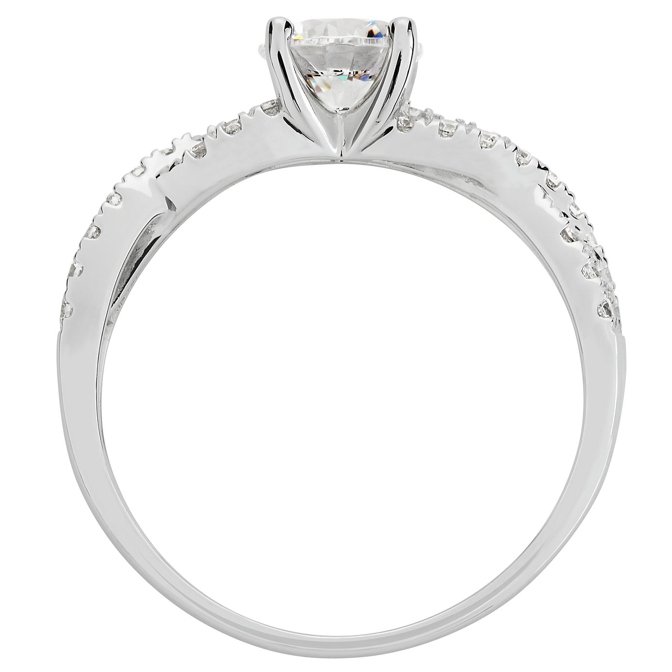 Revere 9ct White Gold Cubic ZirconiaTwist Shoulder Ring Review