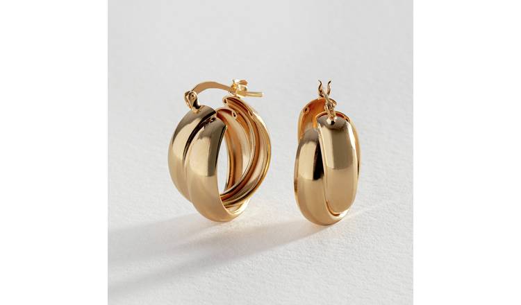 Argos hoop earrings on sale gold