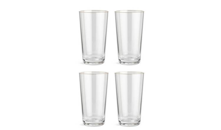 Habitat Gold Rim  Tumbler - Pack of 4