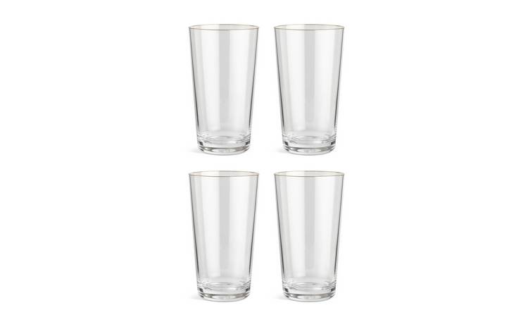 Habitat Gold Rim  Tumbler - Pack of 4