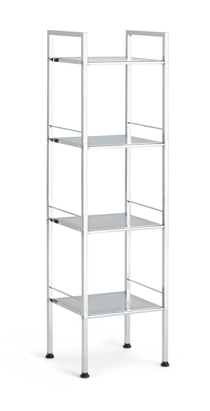 Habitat Chrome 4 Shelf Storage Unit - Silver