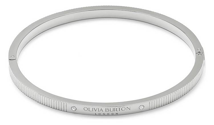 Olivia Burton Classic Linear Stainless Steel Hinge Bangle