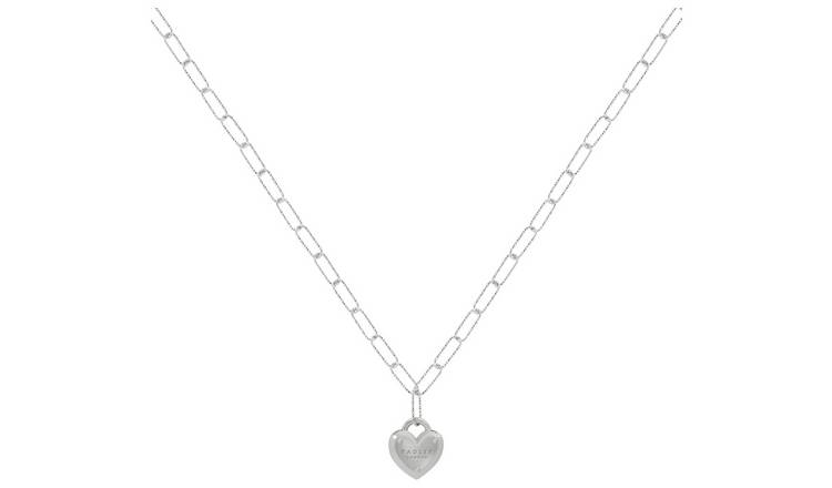 Radley Silver Plated Heart Padlock Charm Necklace