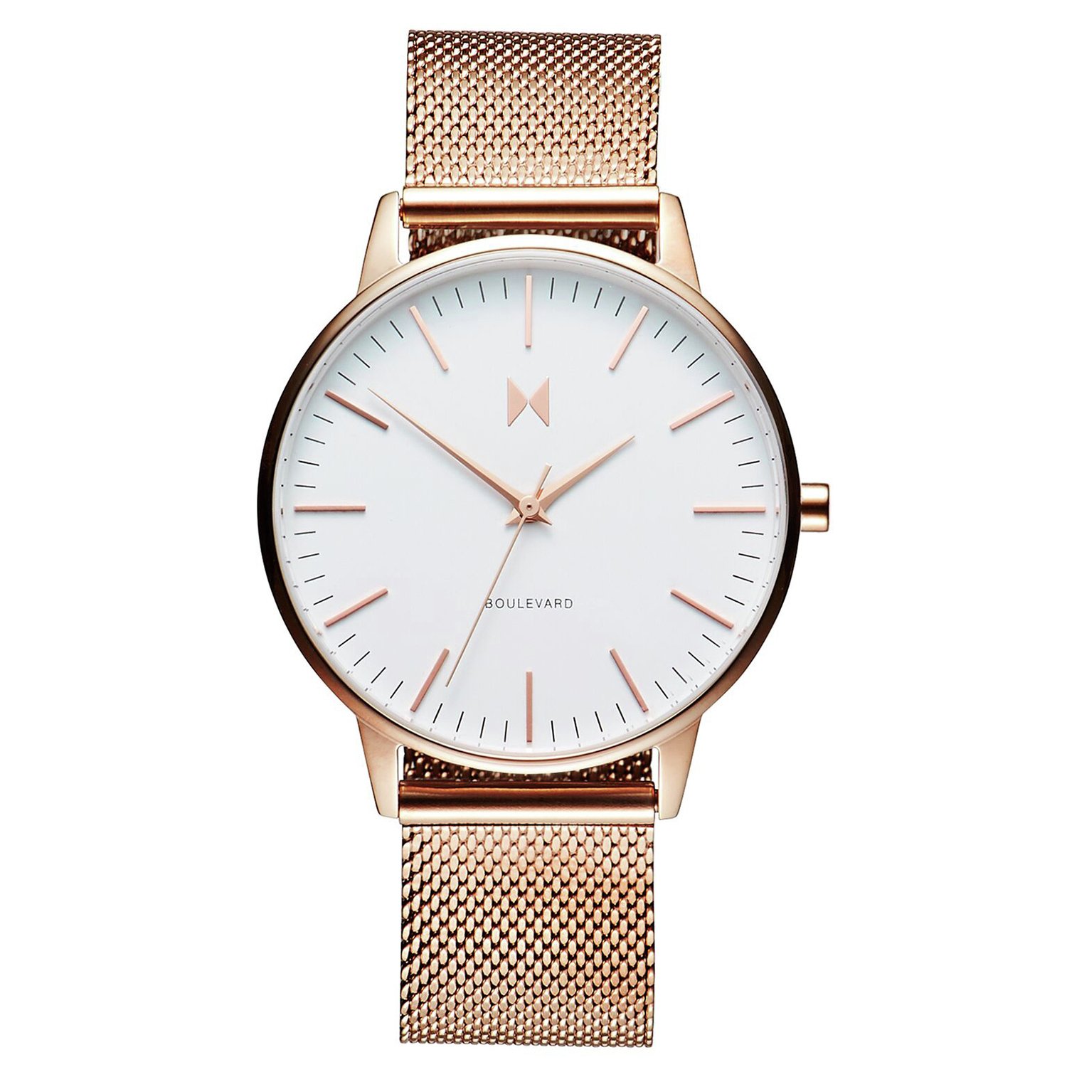 MVMT Ladies Boulevard Gold Plated Mesh Strap Watch