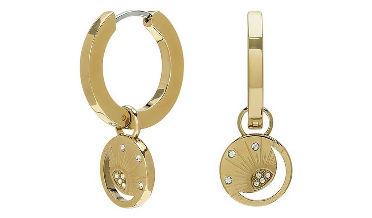 Olivia Burton Gold Plated Celestial Sun Hoop Earrings