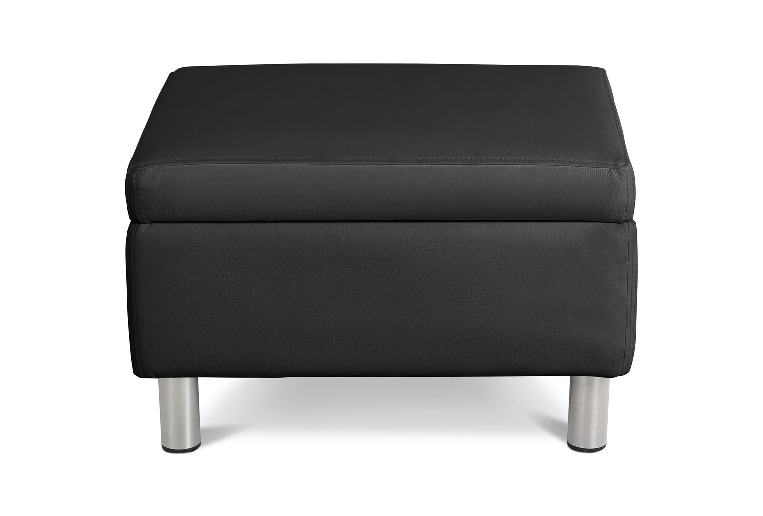 Habitat Moda Faux Leather Storage Footstool - Black