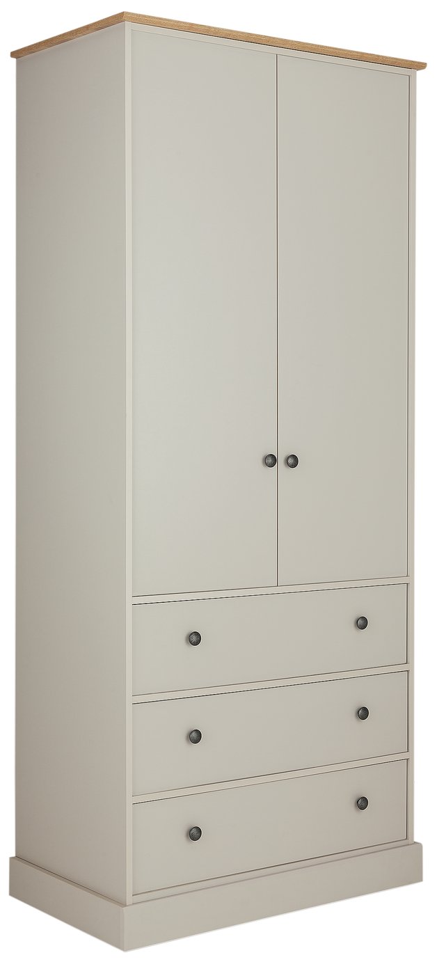 Argos Home Kensington 3 Piece Wardrobe Set -Grey/ Oak Veneer Review