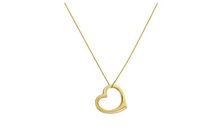 9ct Rose Gold Floating Heart Pendant