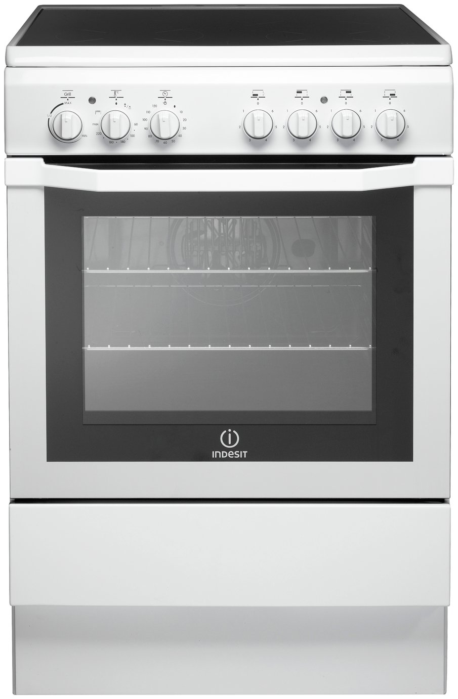 Indesit I6VV2AW 60cm Single Oven Electric Cooker - White