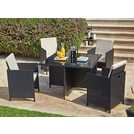 Buy Argos Home 4 Seater Ratan Effect Patio Set Black Patio