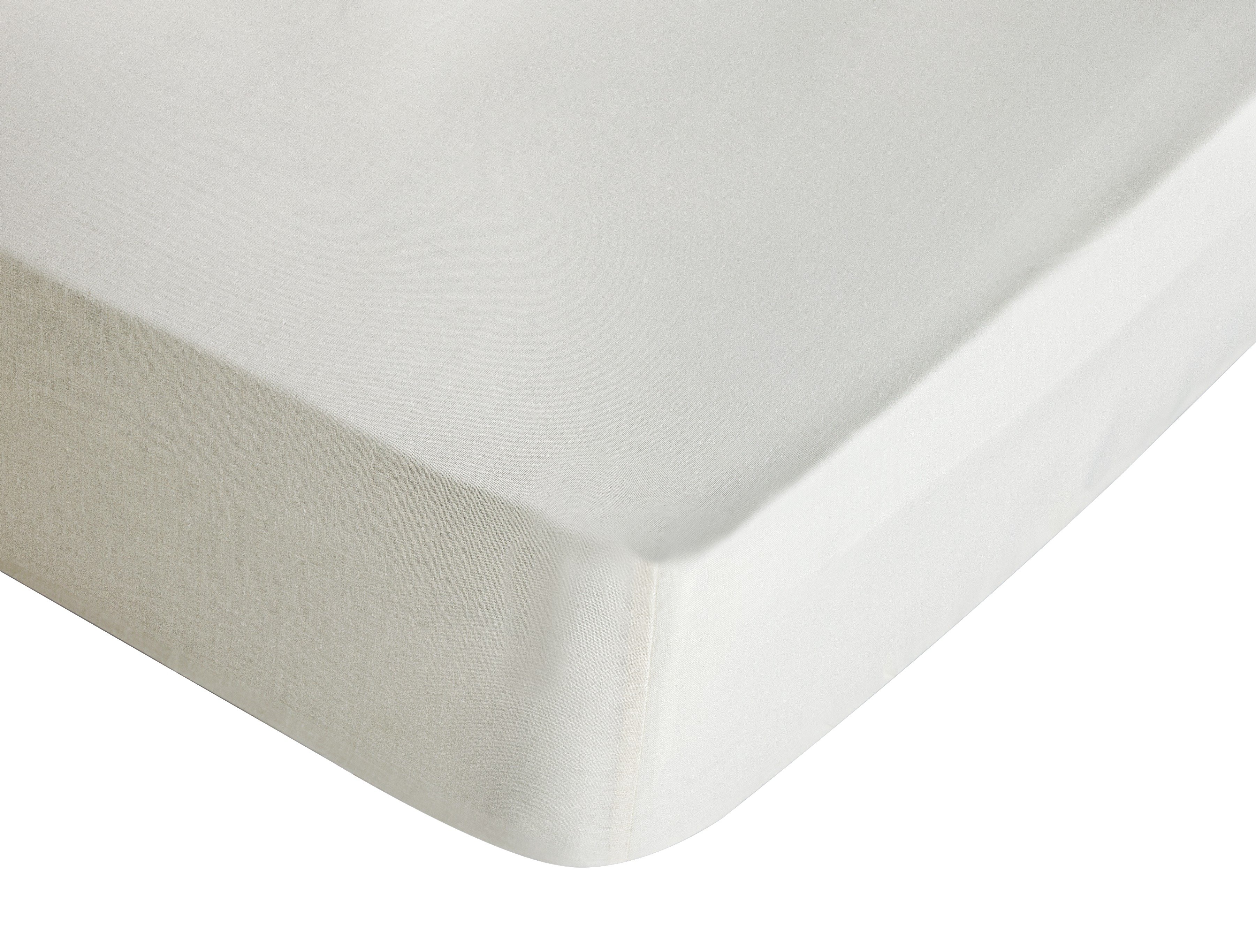 Argos Home Cotton Cream Fitted Sheet - Kingsize