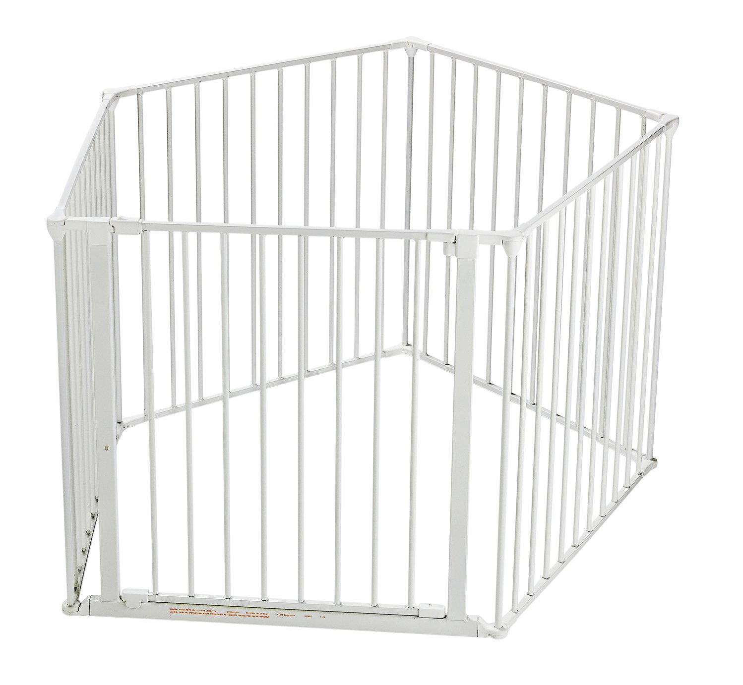 Scandinavian Pet Pen with Wall Fittings-White