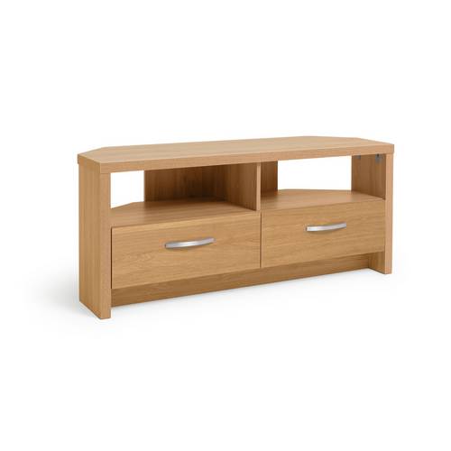 Buy Argos Home Venice 2 Drawer Large Corner TV Unit - Oak ...