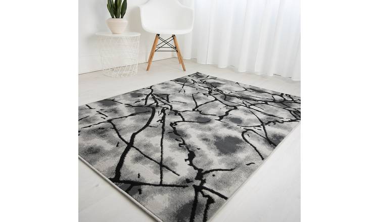 DS Living Onyx Patterned Rug - Beige & Black - 230x160cm