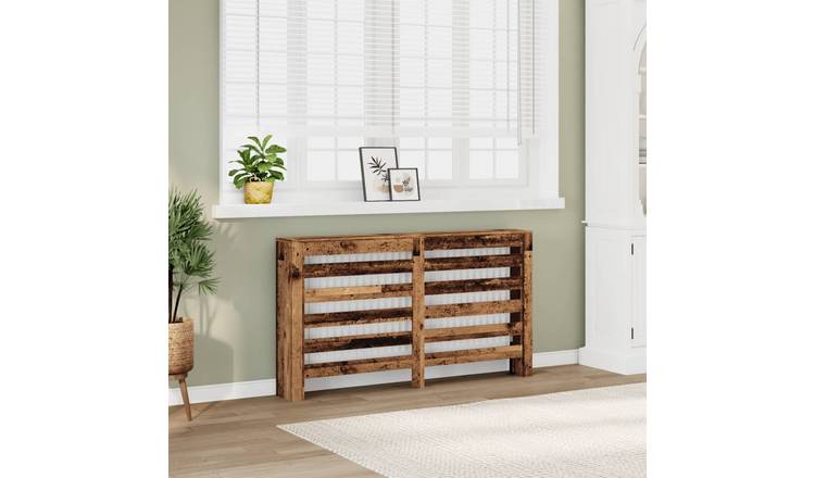 Walplus Engineered Wood Radiator Cover - Old Wood - 149 x 20 x 82 cm