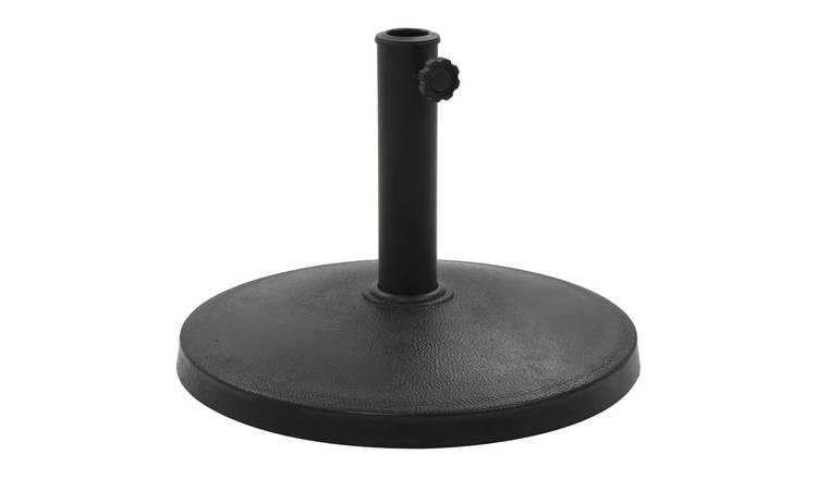 Walplus Parasol Base Round Polyresin 10 kg - Black - 44.5 x 33 cm