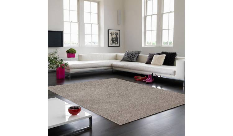 Mega Flooring Grey Shaggy Plain Rug - 120 x 170cm