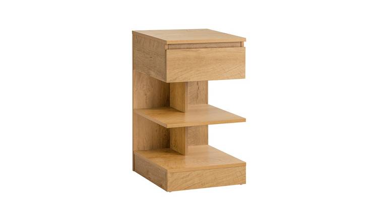 SoBuy 1 Drawer 2 Shelf Nightstand - Light Oak