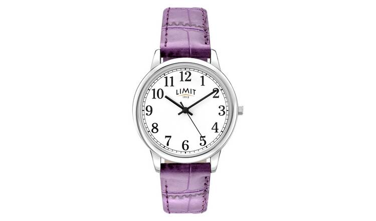 Buy Limit Ladies Purple Faux Leather Strap Watch Womens watches Argos