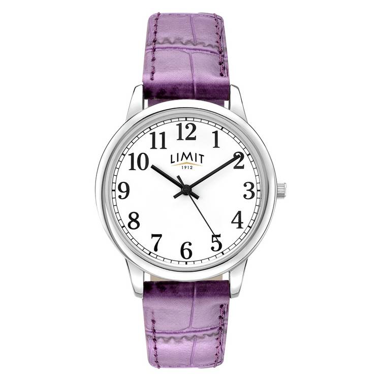 Limit Ladies Purple Faux Leather Strap Watch 0
