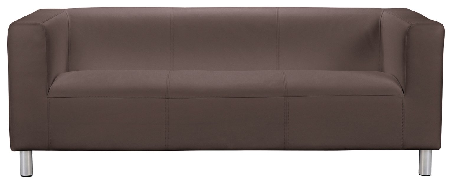 Argos Home Moda 3 Seater Fabric Sofa - Chocolate