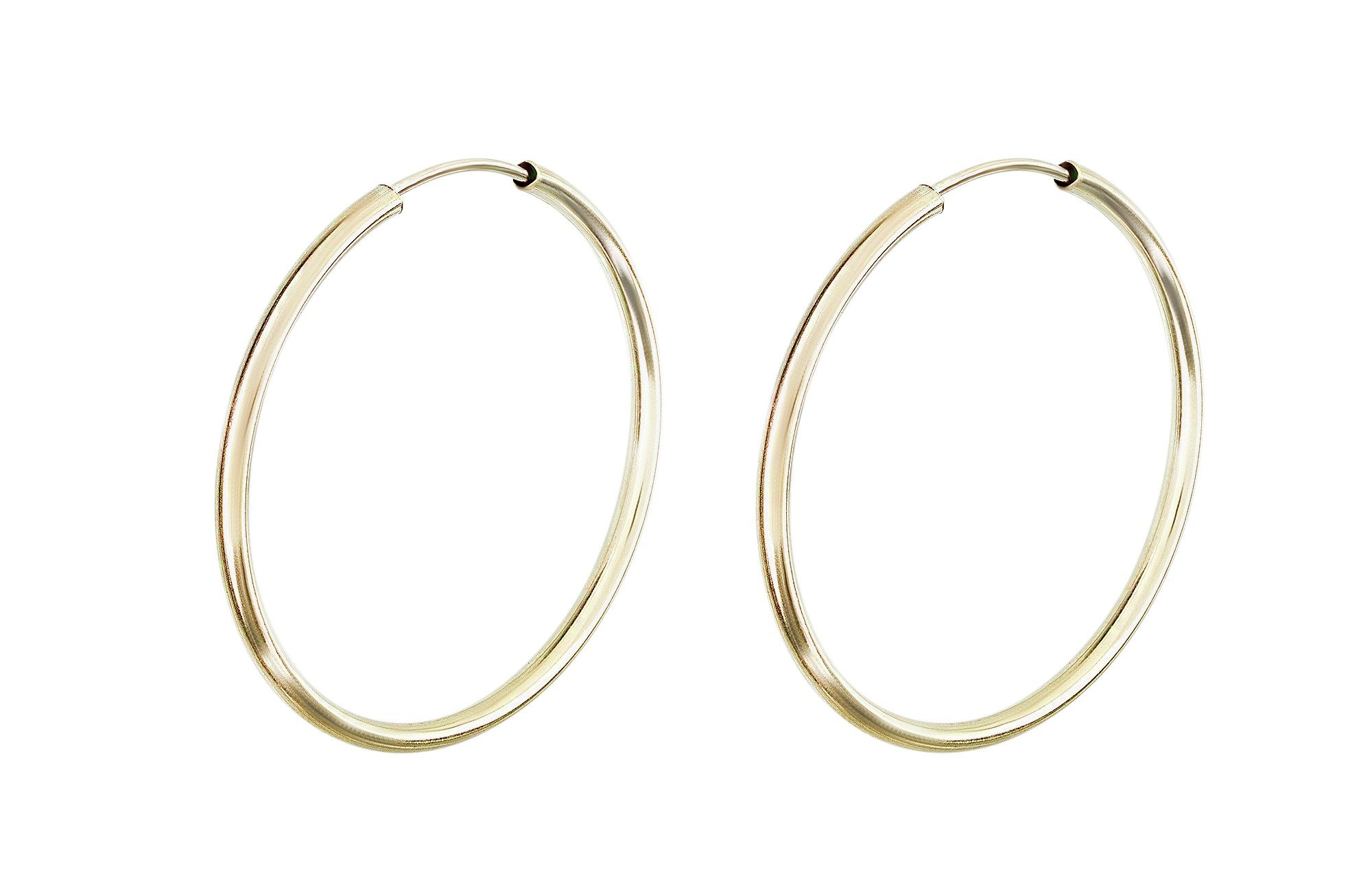 Revere 9ct Yellow Gold Plain Uncapped Hoop Earrings Review