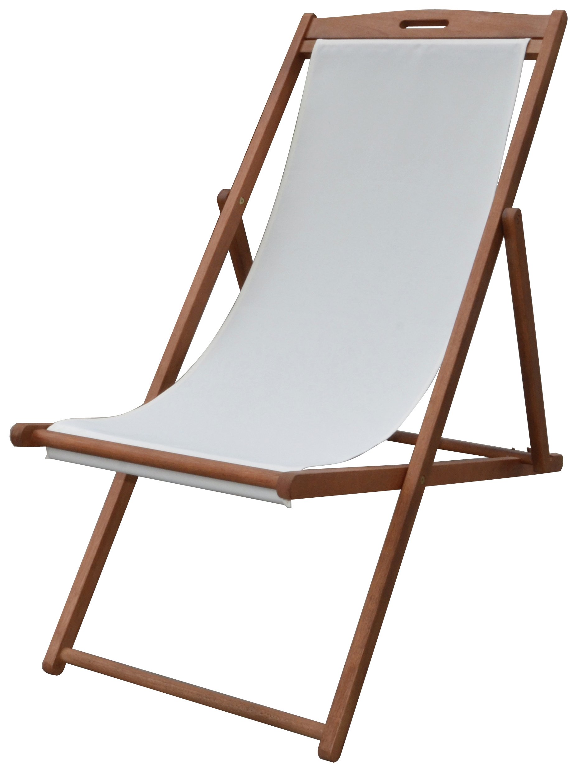 Argos Home Deck Chair - Cream