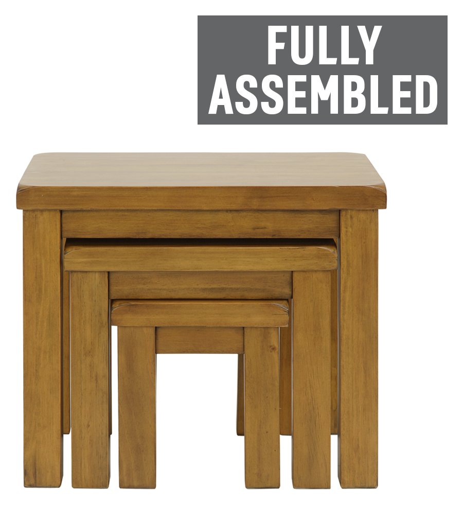 Argos Home Arizona Nest of 3 Solid Wood Tables Reviews Updated March 2023